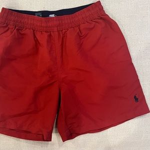 Men’s Red Polo swim trunks